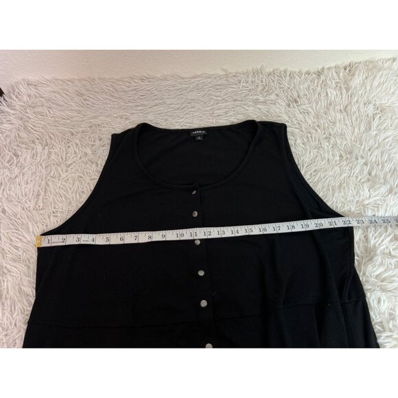 Torrid 3 3X Maxi Jersey Button-Front Dress Black RN 148862 - Picture 8 of 8